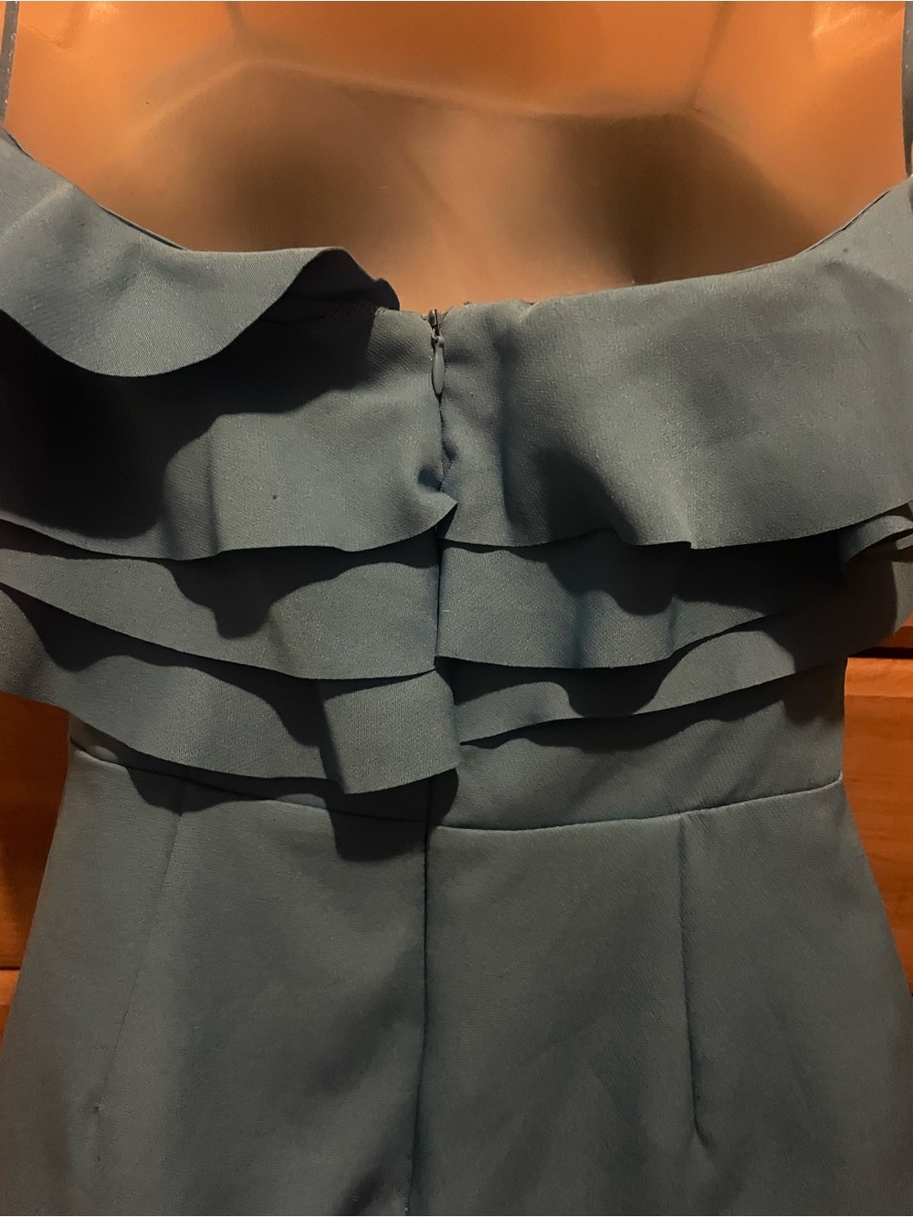 Blue Ruffle Strap Romper - Picture 5 of 6